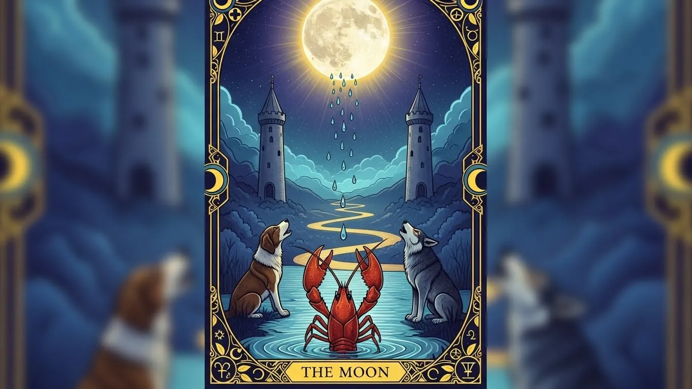 You are currently viewing What Does the Moon Tarot Card Mean 🌙